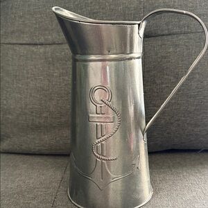 Silver Anchor Embossed Pitcher